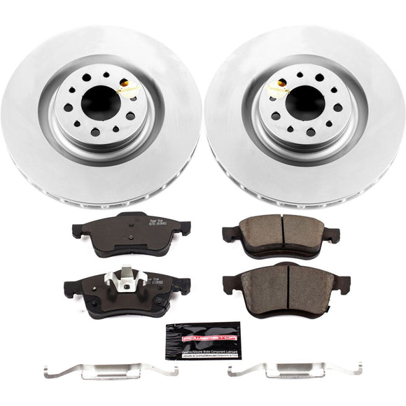 PowerStop Genuine Geomet Coated Rotor and Carbon-Fiber Ceramic Brake Pad Kit