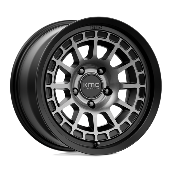 17X8.5 KMC KM719 CANYON Satin Black With Gray Tint 5X127 ET0 wheel/rim