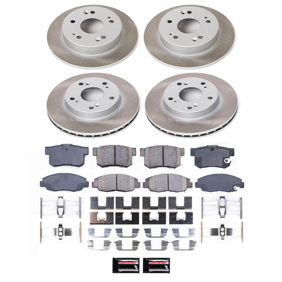 PowerStop Semi-Coated Rotor and Low-Dust Ceramic Brake Pad Kit