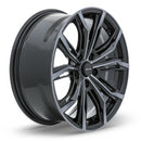 18x8 RTX Black Widow Black Machined Grey 5x108 ET40 wheel/rim-13