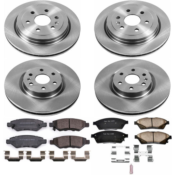 PowerStop OE Stock Replacement Low-Dust Ceramic Brake Pad and Rotor Kit