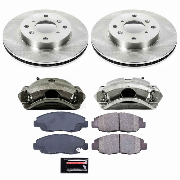 PowerStop OE Stock Replacement Low-Dust Ceramic Brake Pad, Rotor and Caliper Kit