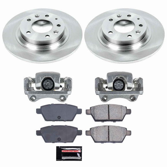 PowerStop OE Stock Replacement Low-Dust Ceramic Brake Pad, Rotor and Caliper Kit