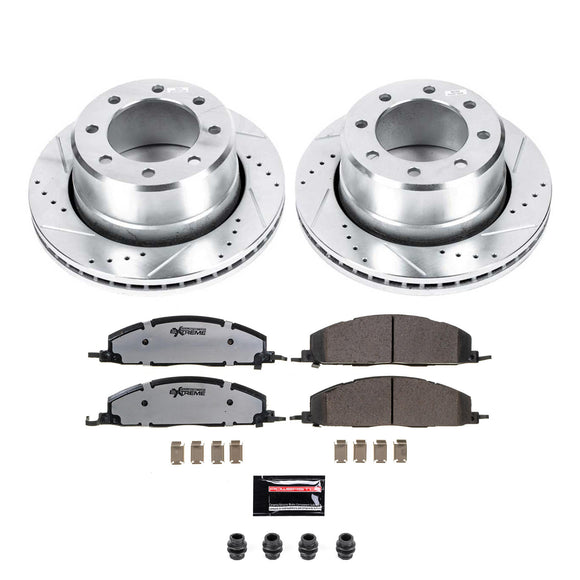 PowerStop Z36 Carbon-Fiber Ceramic Brake Pad with Drilled and Slotted Rotor Kit