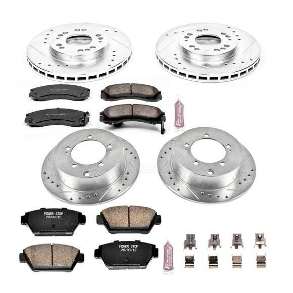PowerStop Z23 Daily Driver Carbon-Fiber Ceramic Brake Pad and Drilled & Slotted