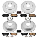 PowerStop Genuine Geomet Coated Rotor and Low-Dust Ceramic Brake Pad Kit