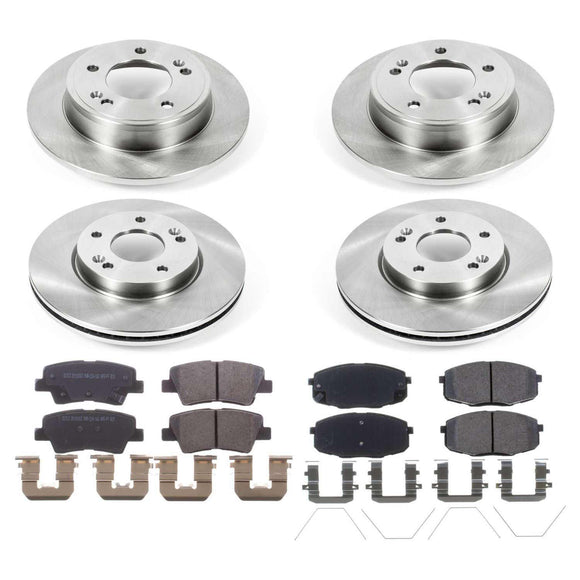 PowerStop OE Stock Replacement Low-Dust Ceramic Brake Pad and Rotor Kit