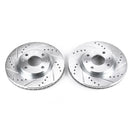 PowerStop Evolution Drilled Slotted Rotors Pair Front For Ford Focus