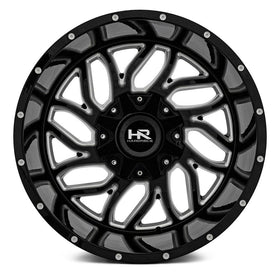 22x10 Hardrock Destroyer Gloss Black Milled 8x165.1 ET-25 wheel/rim