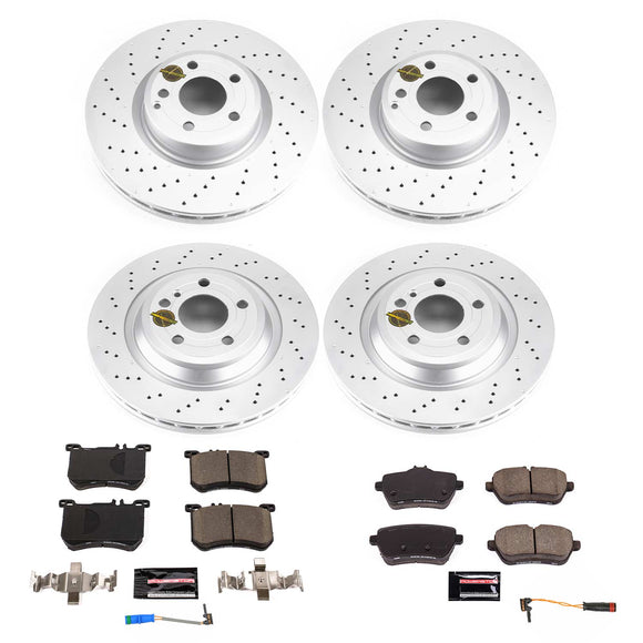PowerStop Genuine Geomet Coated Rotor and Carbon-Fiber Ceramic Brake Pad Kit
