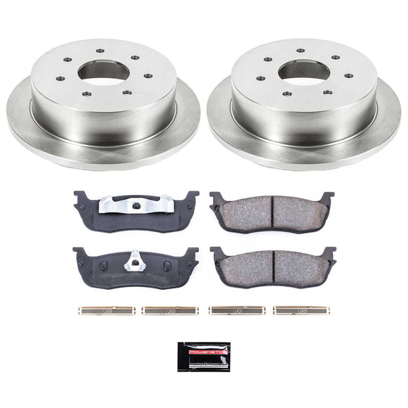 PowerStop OE Stock Replacement Low-Dust Ceramic Brake Pad and Rotor Kit
