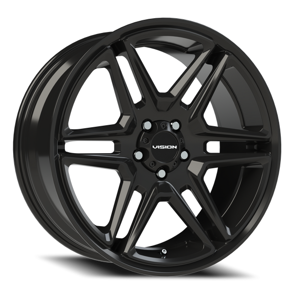 20x9 Vision 476 Wedge Gloss Black Wheel 5x115 ET15 CB74.1