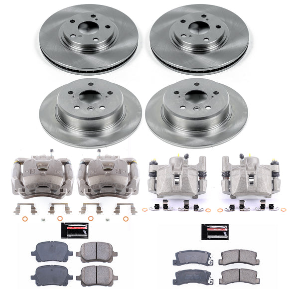 PowerStop OE Stock Replacement Low-Dust Ceramic Brake Pad, Rotor and Caliper Kit