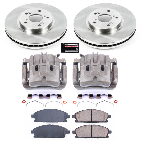 PowerStop OE Stock Replacement Low-Dust Ceramic Brake Pad, Rotor and Caliper Kit
