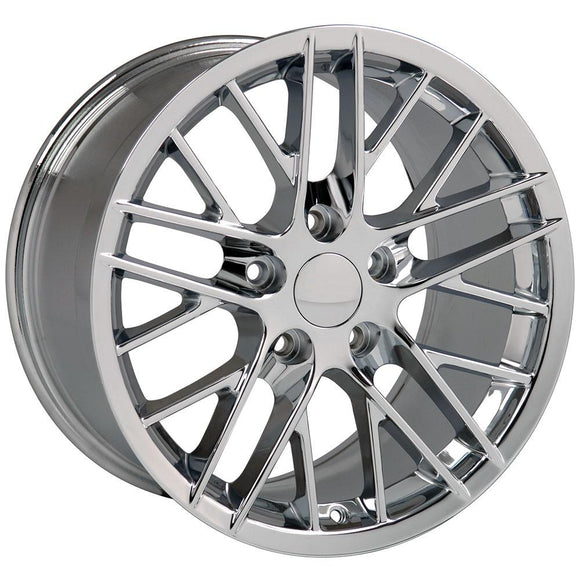 19" Replica Wheel CV08B Fits Chevrolet Corvette - C6 ZR1 Rim 19x10 Chrome Wheel