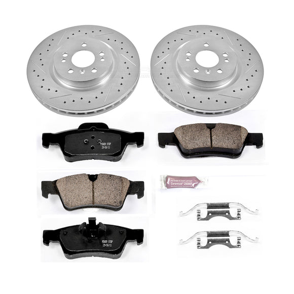 PowerStop Z23 Daily Driver Carbon-Fiber Ceramic Brake Pad and Drilled & Slotted
