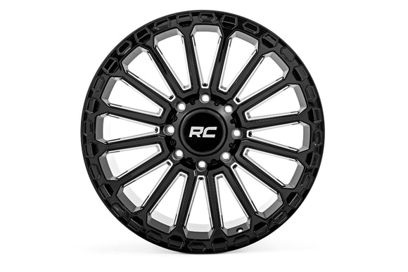 22x10 Rough Country 97 Series Gloss Black 6x5.5 6x139.7 ET-25 Wheel Rim