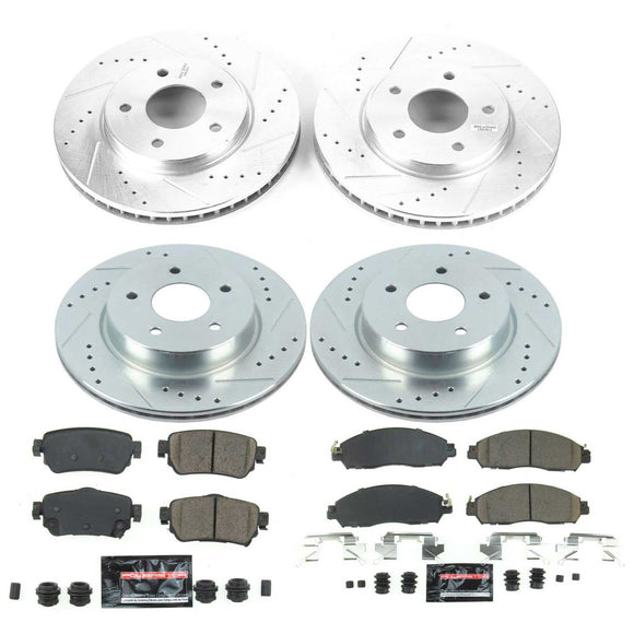 PowerStop Z23 Daily Driver Carbon-Fiber Ceramic Brake Pad and Drilled & Slotted