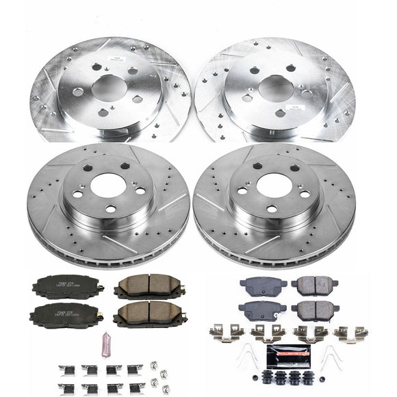 PowerStop Z23 Daily Driver Carbon-Fiber Ceramic Brake Pad and Drilled & Slotted