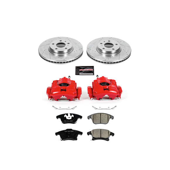 PowerStop Z23 Daily Driver Carbon-Fiber Ceramic Pads Drilled & Slotted Rotor & C