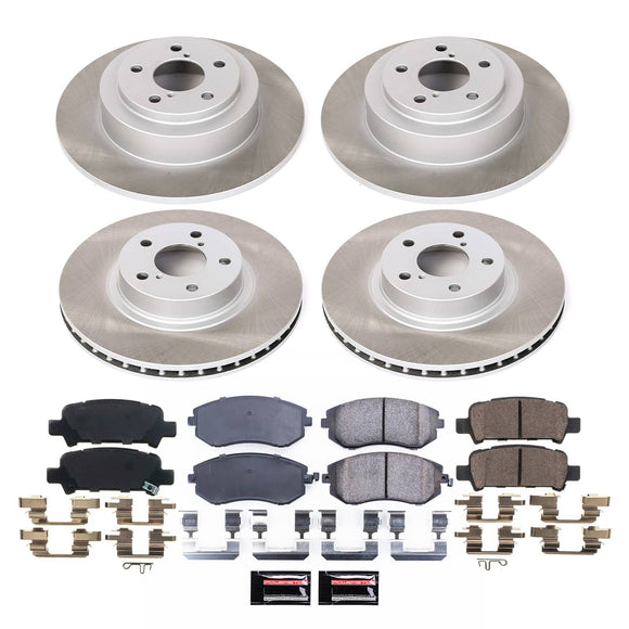 PowerStop Semi-Coated Rotor and Low-Dust Ceramic Brake Pad Kit