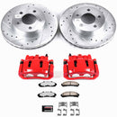 PowerStop Z36 Truck and SUV Ceramic Brake Pad, Drilled & Slotted Rotor, and Cali