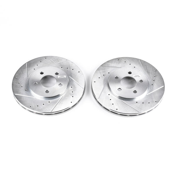 PowerStop Evolution Drilled Slotted Rotors Pair Front For Chrysler Cirrus