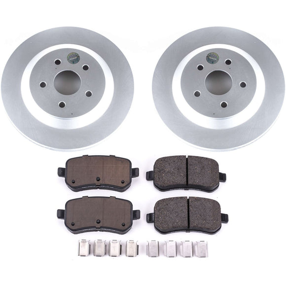 PowerStop Genuine Geomet Coated Rotor and Low-Dust Ceramic Brake Pad Kit