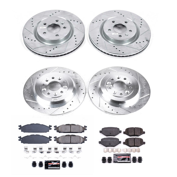 PowerStop Z23 Daily Driver Carbon-Fiber Ceramic Brake Pad and Drilled & Slotted