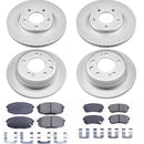 PowerStop Genuine Geomet Coated Rotor and Low-Dust Ceramic Brake Pad Kit