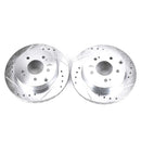 PowerStop Evolution Drilled Slotted Rotors Pair Rear For Mitsubishi Eclipse