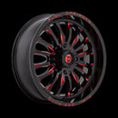 20X7 Fuel UTV D822 ARC UTV Gloss Black Milled Red 4X137 ET13 Wheel Rim-1
