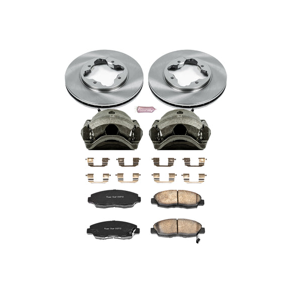 PowerStop OE Stock Replacement Low-Dust Ceramic Brake Pad, Rotor and Caliper Kit