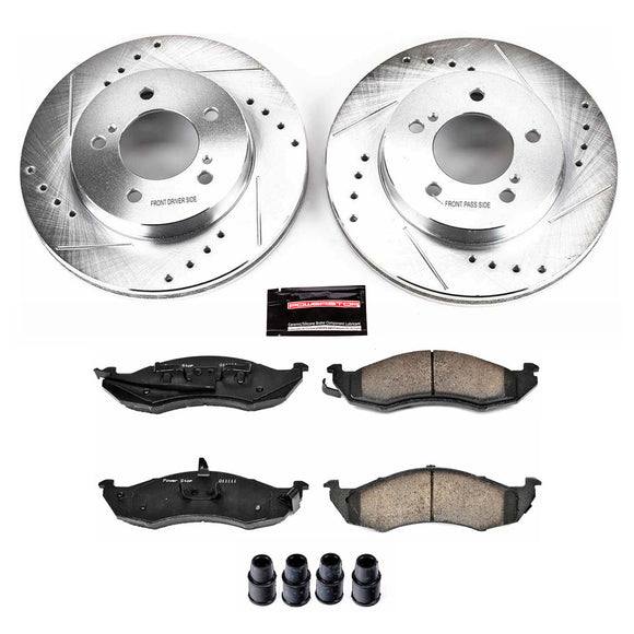 PowerStop Z23 Daily Driver Carbon-Fiber Ceramic Brake Pad and Drilled & Slotted