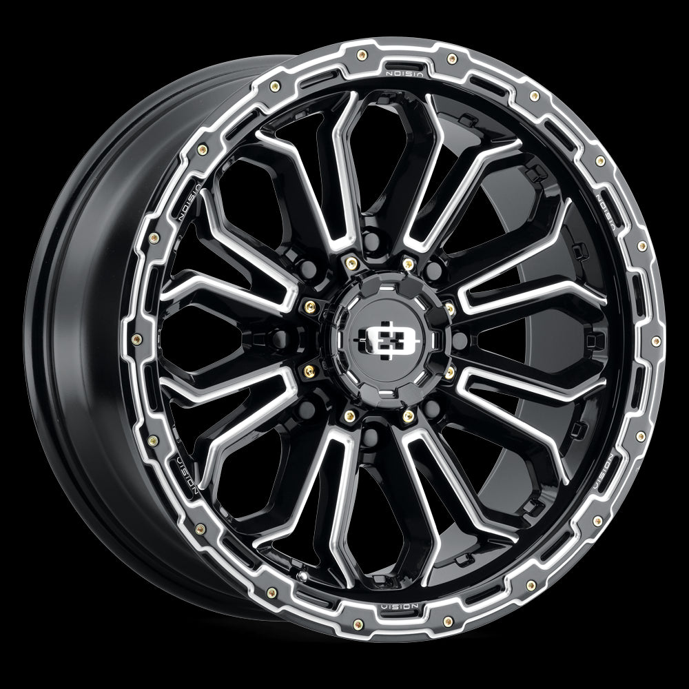 20x10 Vision 405 Gloss Black Milled Spoke 8x170 ET-25 wheel/rim