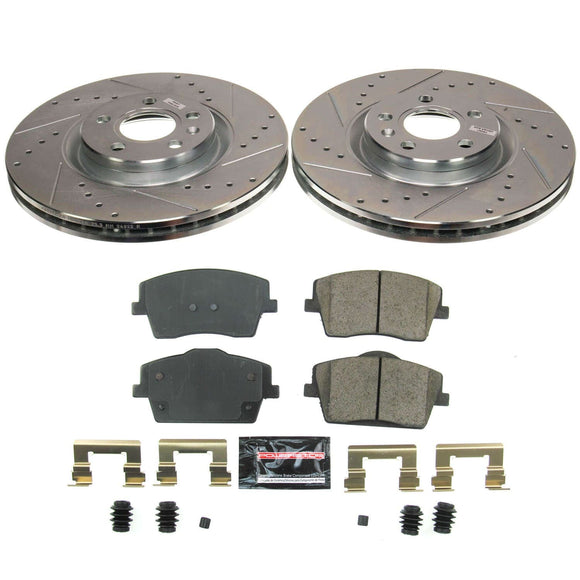PowerStop Z23 Daily Driver Carbon-Fiber Ceramic Brake Pad and Drilled & Slotted