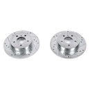 PowerStop Evolution Drilled Slotted Rotors Pair Rear For Buick Lucerne
