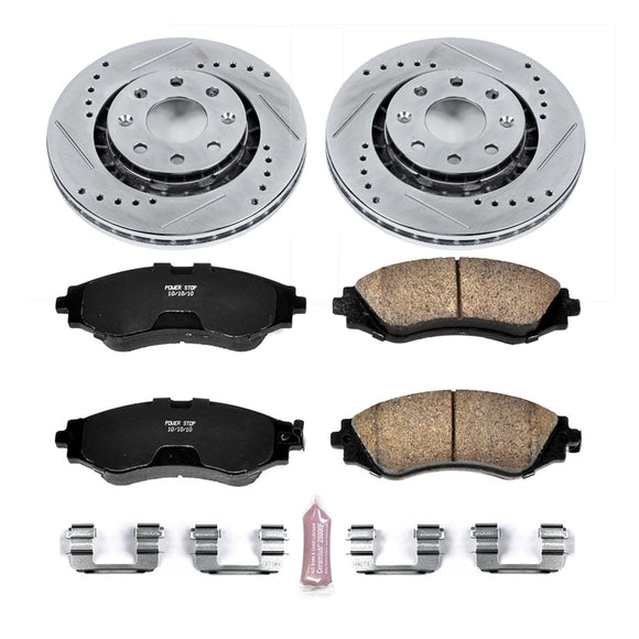 PowerStop Z23 Daily Driver Carbon-Fiber Ceramic Brake Pad and Drilled & Slotted