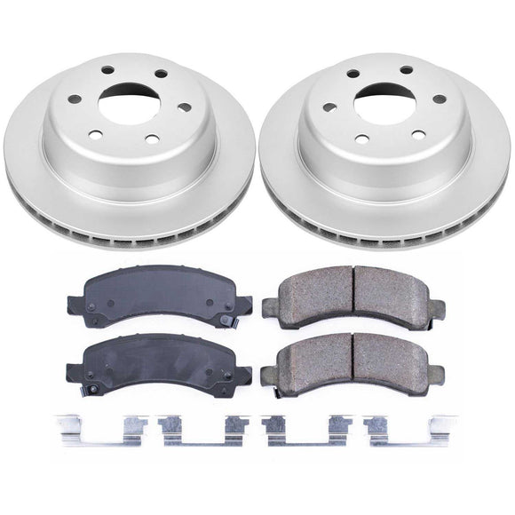 PowerStop Genuine Geomet Coated Rotor and Low-Dust Ceramic Brake Pad Kit