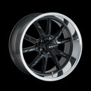 18x8 Ridler 650 Matte Black/Polished Lip Wheel/Rim 5x120.65 5-120.65 18-8