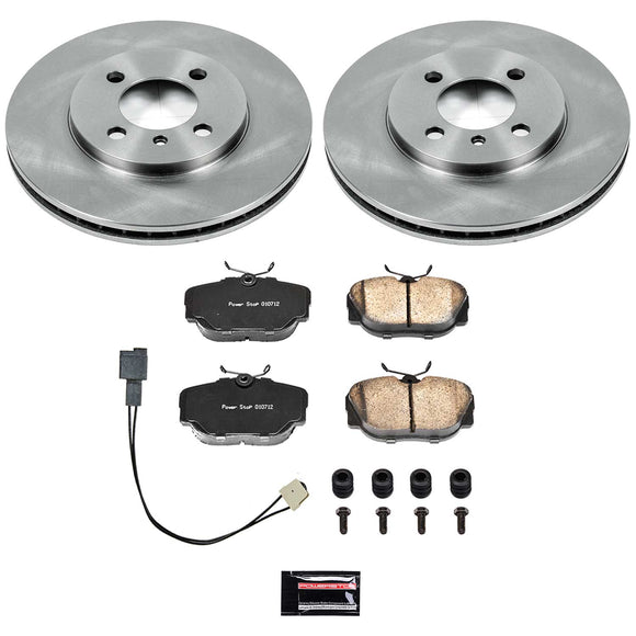 PowerStop OE Stock Replacement Low-Dust Ceramic Brake Pad and Rotor Kit