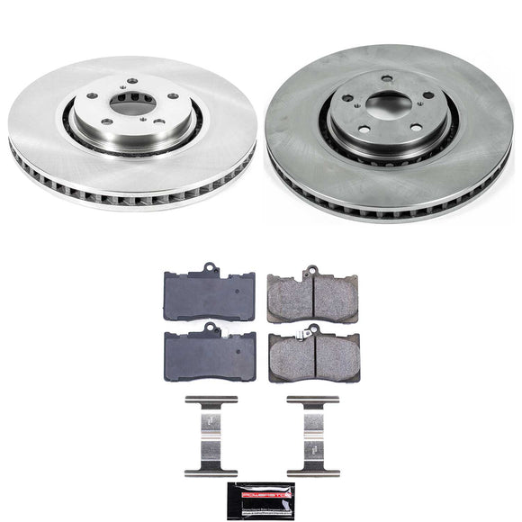 PowerStop OE Stock Replacement Low-Dust Ceramic Brake Pad and Rotor Kit