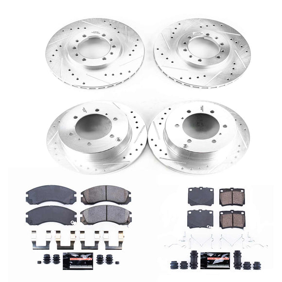 PowerStop Z23 Daily Driver Carbon-Fiber Ceramic Brake Pad and Drilled & Slotted