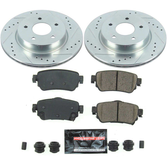 PowerStop Z23 Daily Driver Carbon-Fiber Ceramic Brake Pad and Drilled & Slotted