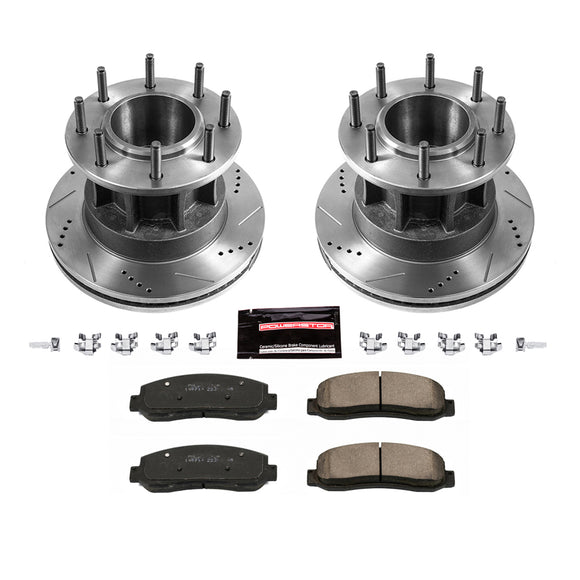 PowerStop Z23 Daily Driver Carbon-Fiber Ceramic Brake Pad and Drilled & Slotted