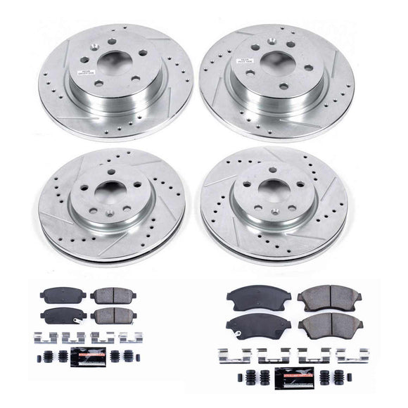 PowerStop Z23 Daily Driver Carbon-Fiber Ceramic Brake Pad and Drilled & Slotted