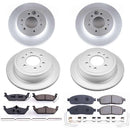 PowerStop Genuine Geomet Coated Rotor and Low-Dust Ceramic Brake Pad Kit