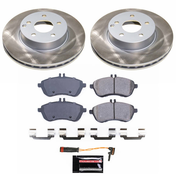 PowerStop Semi-Coated Rotor and Low-Dust Ceramic Brake Pad Kit