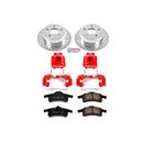 PowerStop Z23 Daily Driver Carbon-Fiber Ceramic Pads Drilled & Slotted Rotor & C