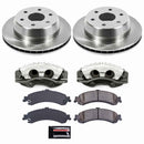 PowerStop OE Stock Replacement Low-Dust Ceramic Brake Pad, Rotor and Caliper Kit